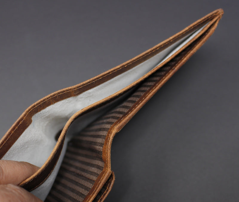 RFID Distressed Full-Grain Leather Bi-Fold Wallet