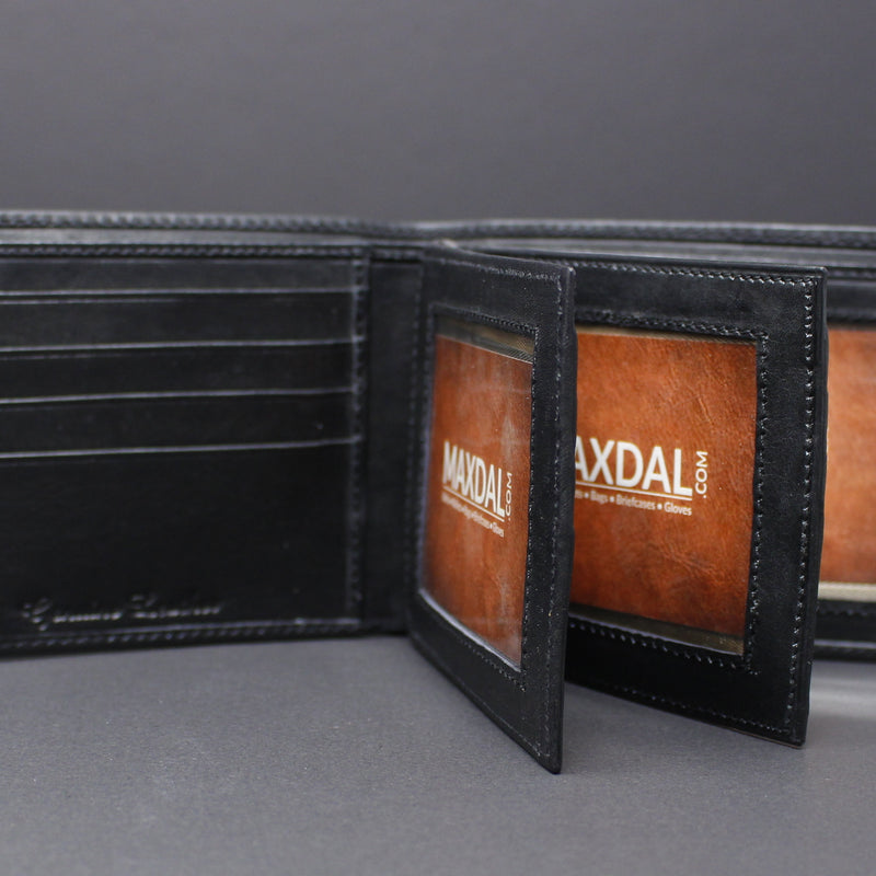 Cowhide Leather Bi-Fold Wallet