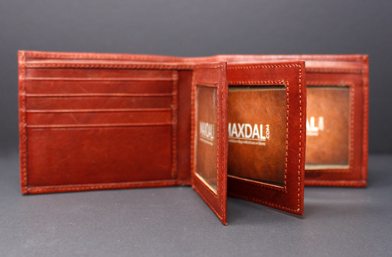 Cowhide Leather Bi-Fold Wallet