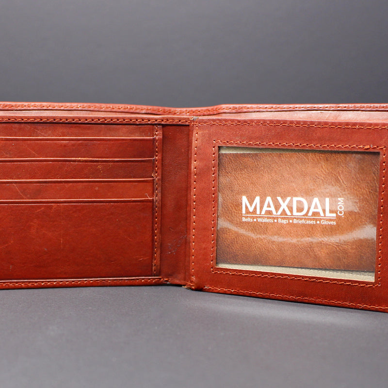 Cowhide Leather Bi-Fold Wallet