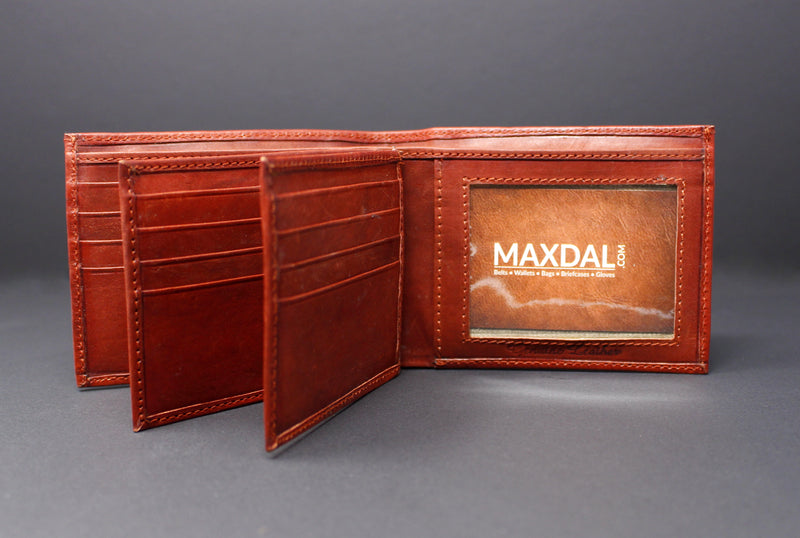 Cowhide Leather Bi-Fold Wallet