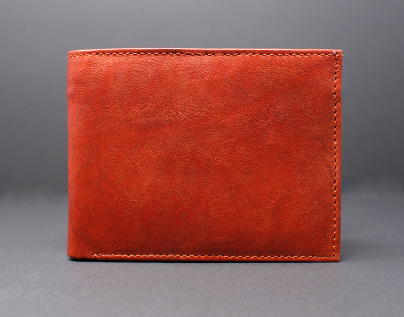 Cowhide Leather Bi-Fold Wallet