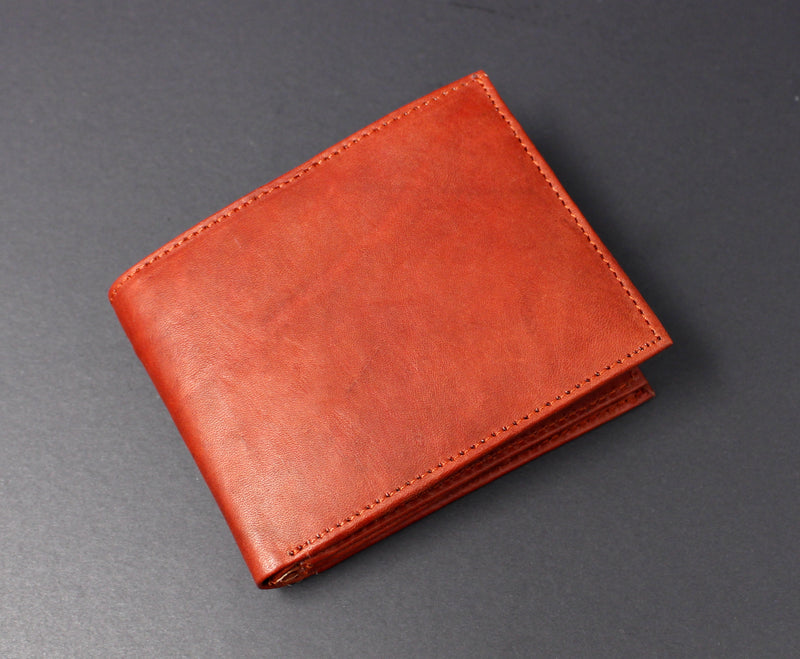 Cowhide Leather Bi-Fold Wallet