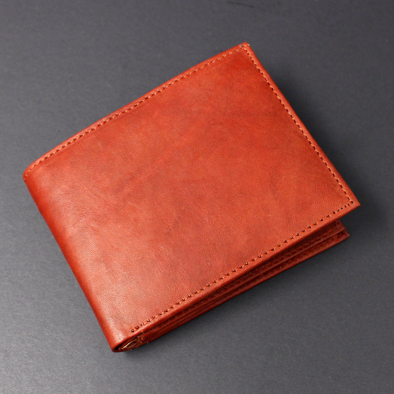 Cowhide Leather Bi-Fold Wallet