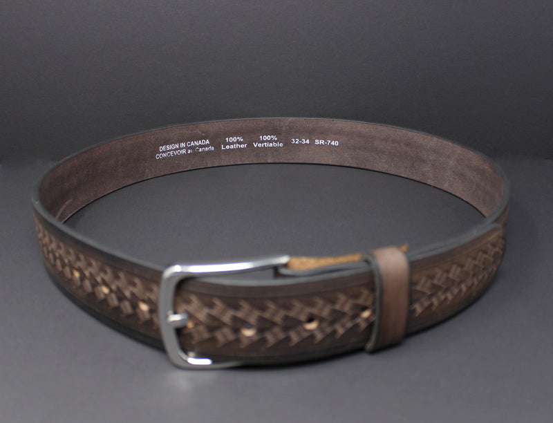 100% Cow Hide Full-Grain Leather Belt