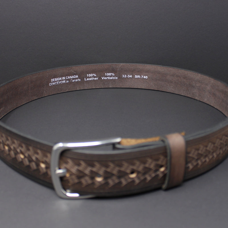 100% Cow Hide Full-Grain Leather Belt