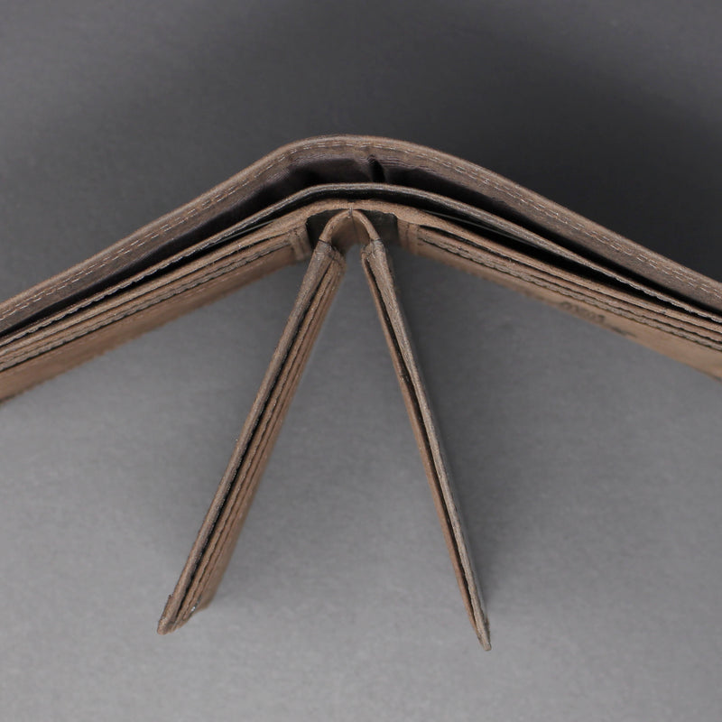 RFID Distressed Full-Grain Hunter Leather Bi-Fold Wallet