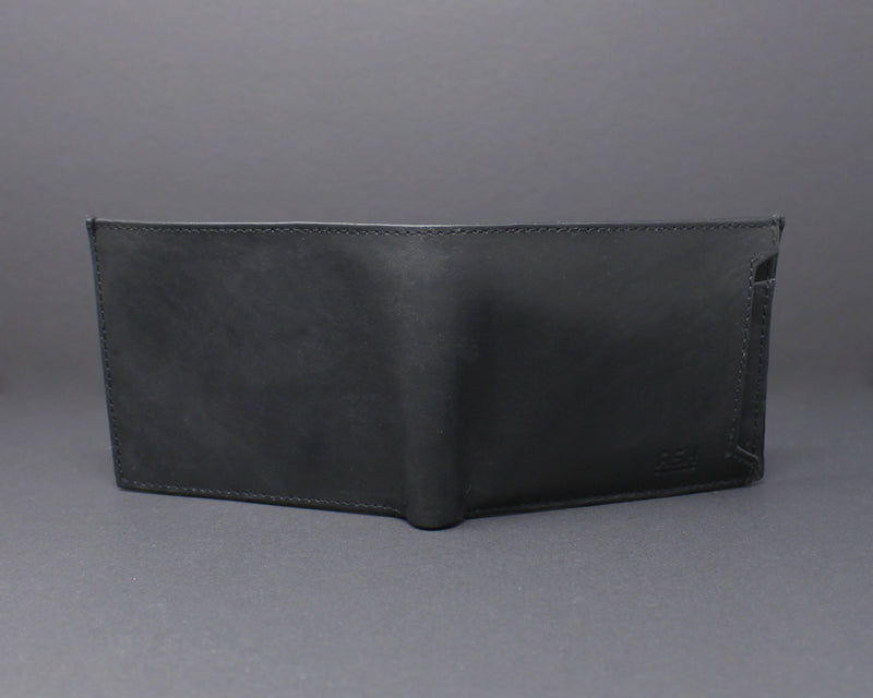 RFID Cowhide Leather Bi-Fold Slim Wallet With A Slide Out Removable Card Case