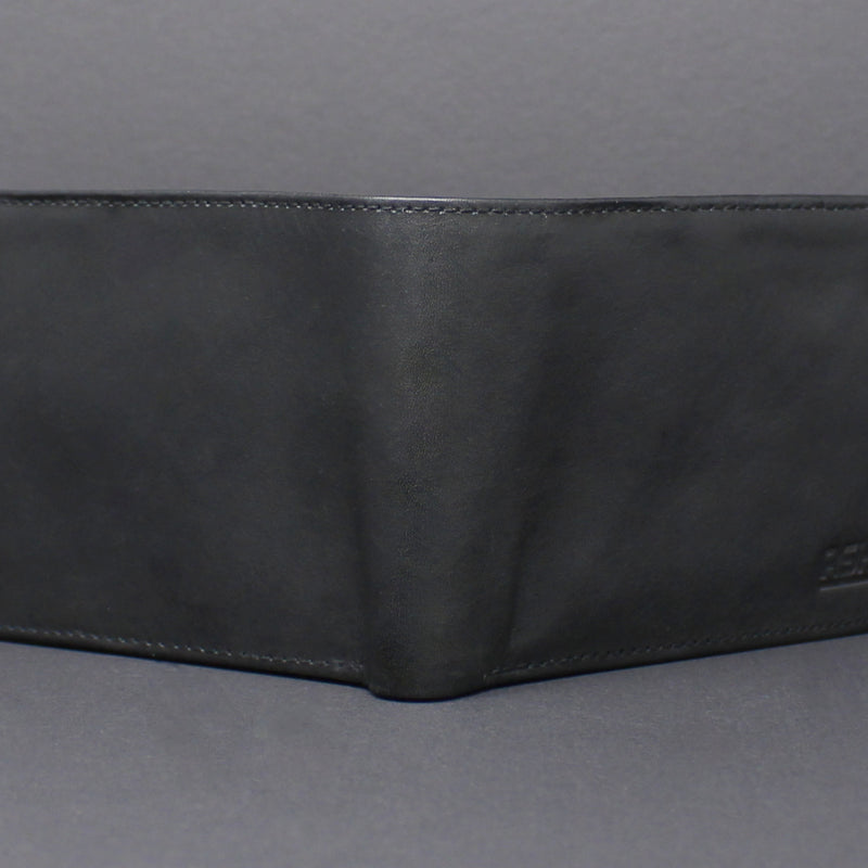 RFID Cowhide Leather Bi-Fold Wallet