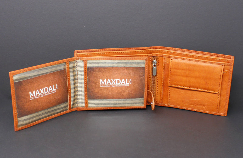 Cowhide Leather Bi-Fold Wallet