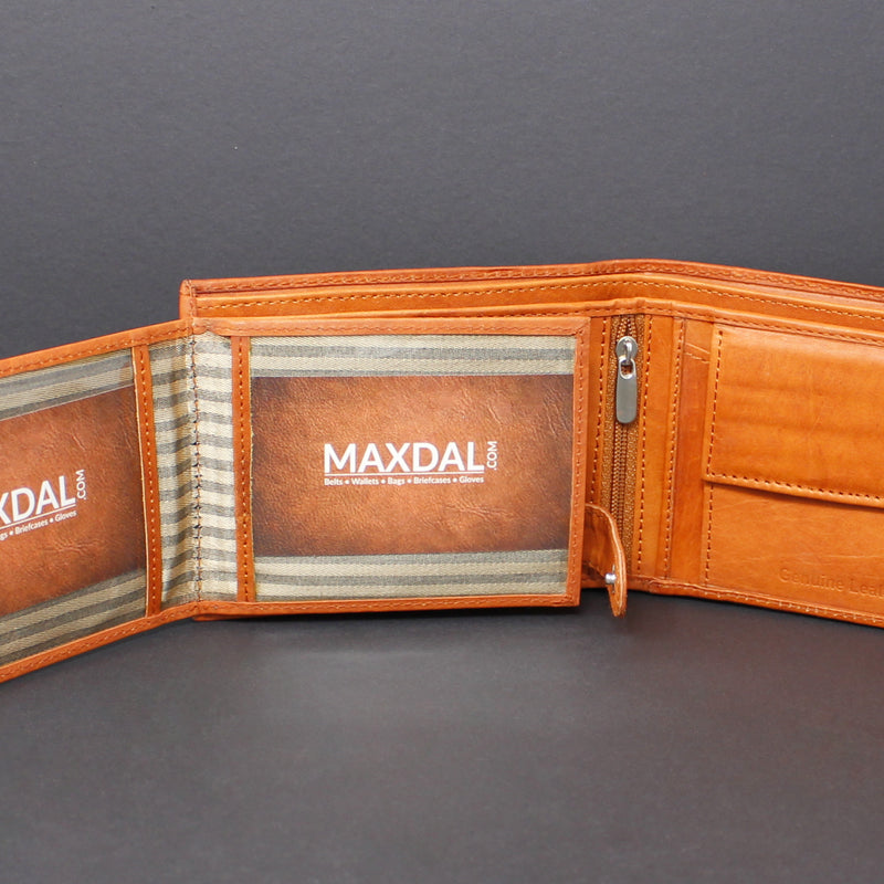 Cowhide Leather Bi-Fold Wallet
