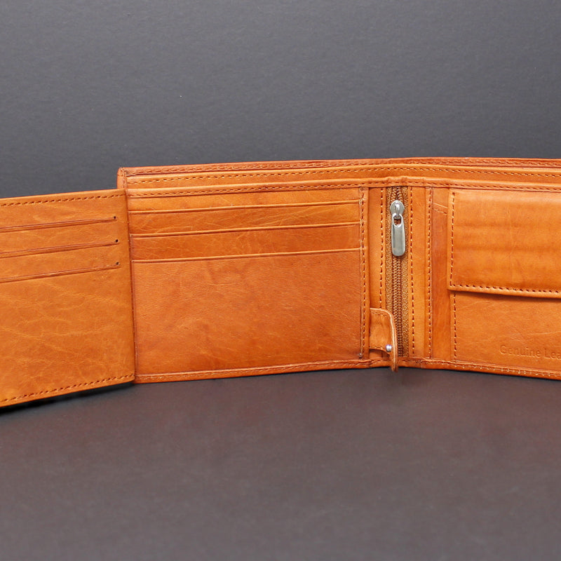 Cowhide Leather Bi-Fold Wallet