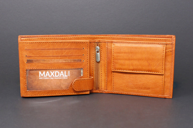 Cowhide Leather Bi-Fold Wallet