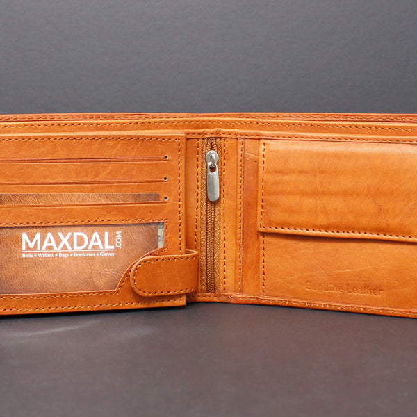 Cowhide Leather Bi-Fold Wallet