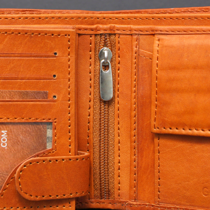 Cowhide Leather Bi-Fold Wallet