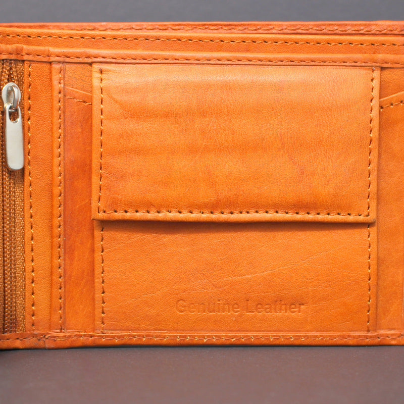 Cowhide Leather Bi-Fold Wallet