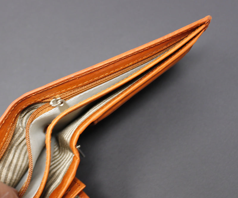 Cowhide Leather Bi-Fold Wallet