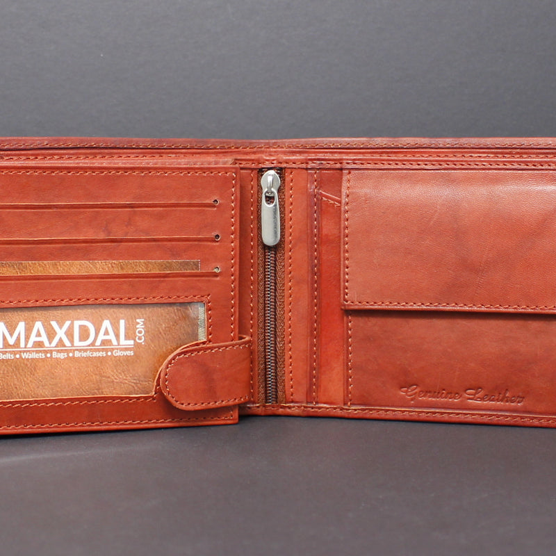 Cowhide Leather Bi-Fold Wallet