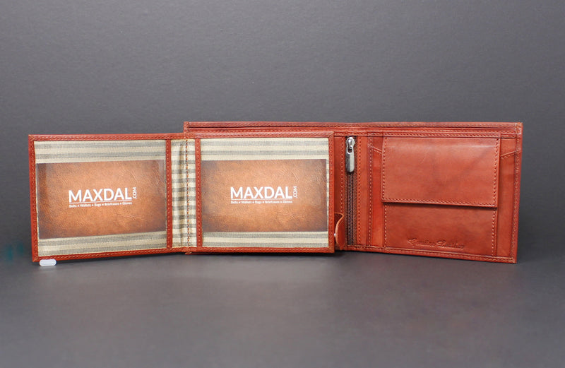 Cowhide Leather Bi-Fold Wallet