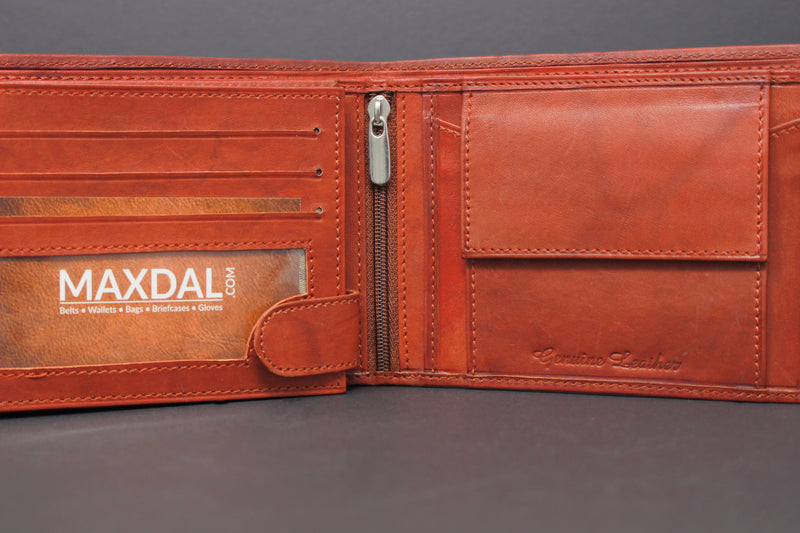 Cowhide Leather Bi-Fold Wallet