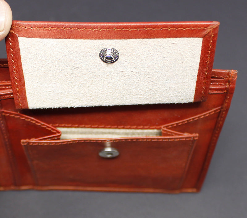 Cowhide Leather Bi-Fold Wallet