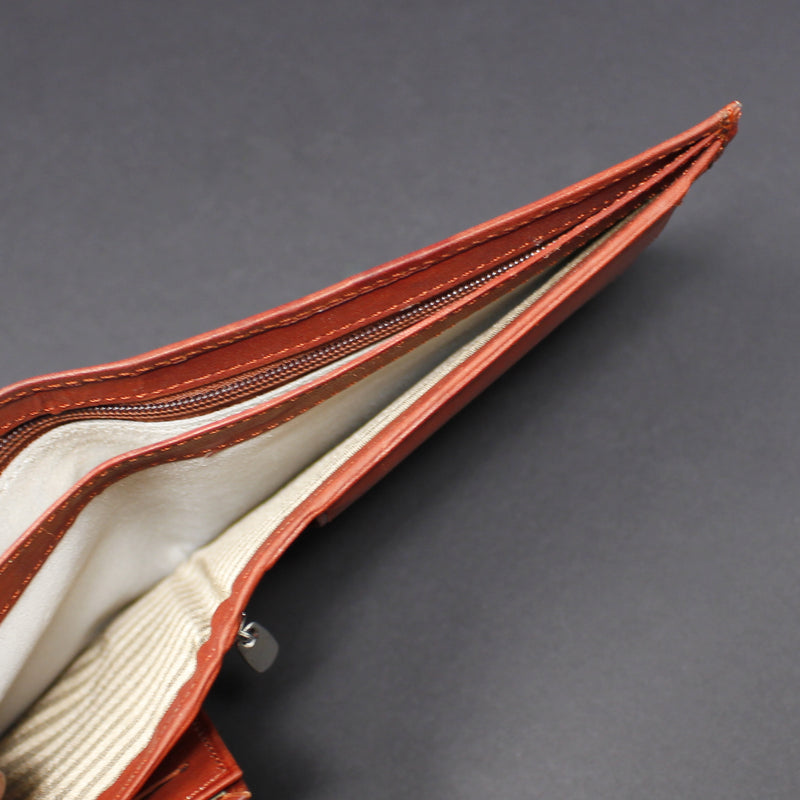 Cowhide Leather Bi-Fold Wallet