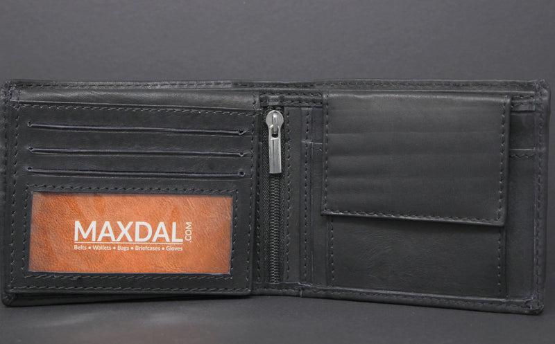 Cowhide Leather Bi-Fold Wallet