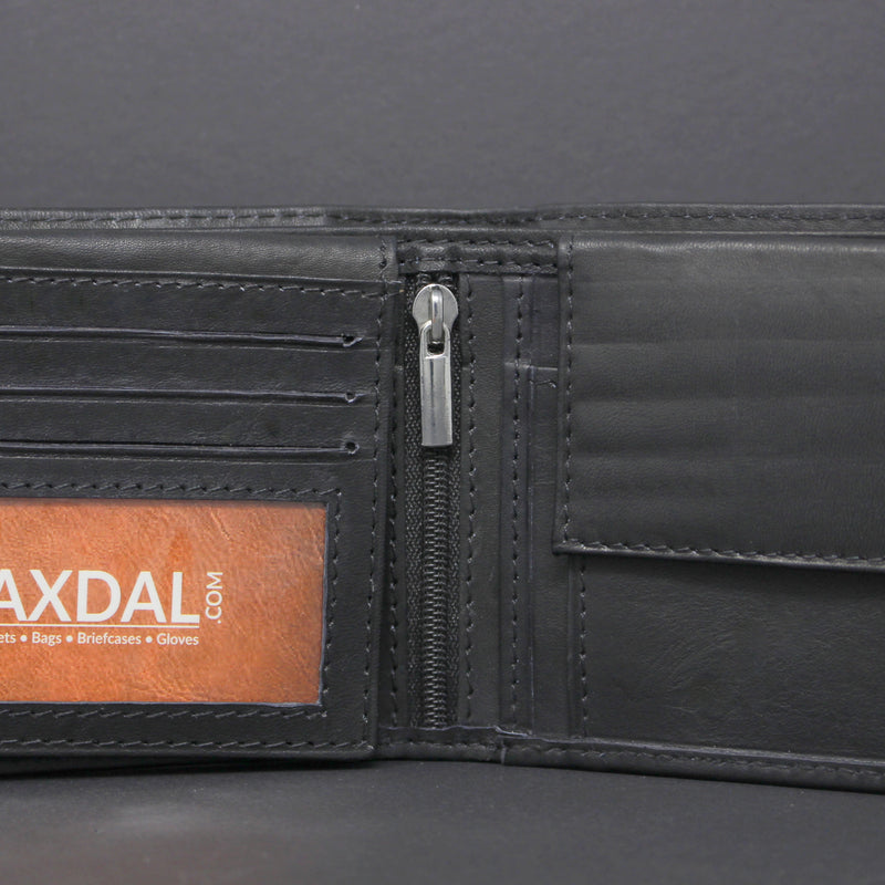 Cowhide Leather Bi-Fold Wallet