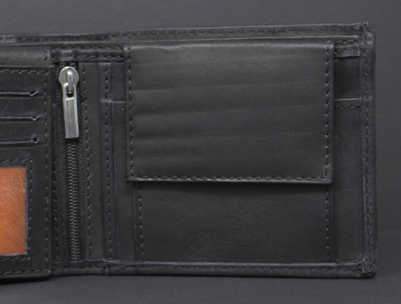 Cowhide Leather Bi-Fold Wallet