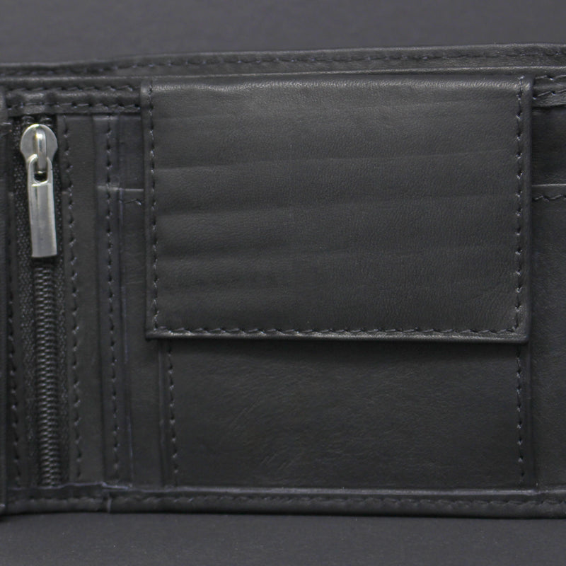 Cowhide Leather Bi-Fold Wallet