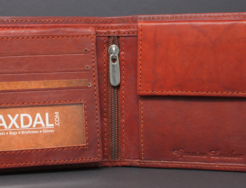 Cowhide Leather Bi-Fold Wallet
