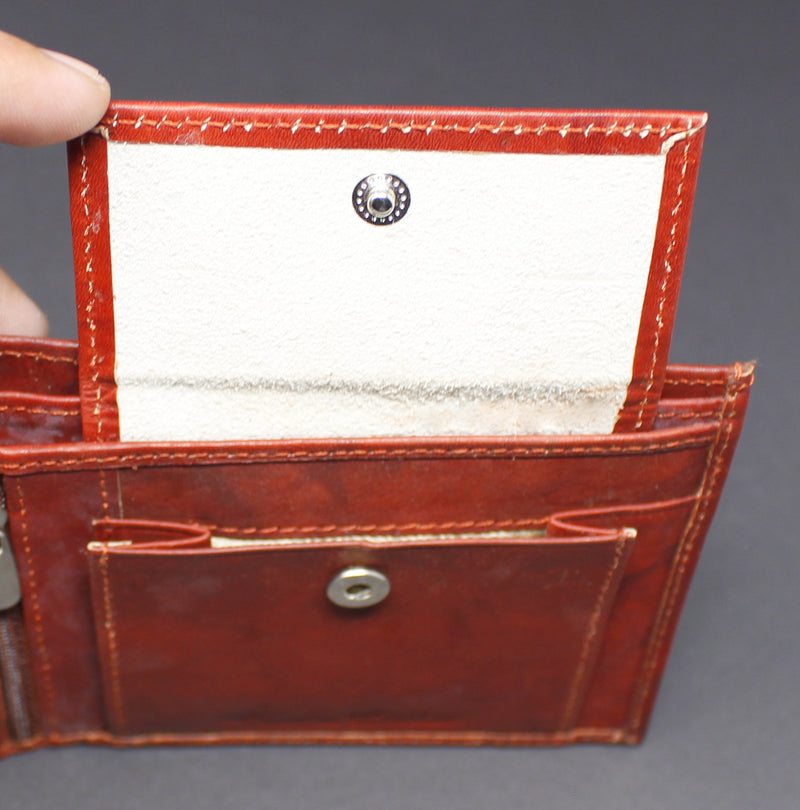 Cowhide Leather Bi-Fold Wallet