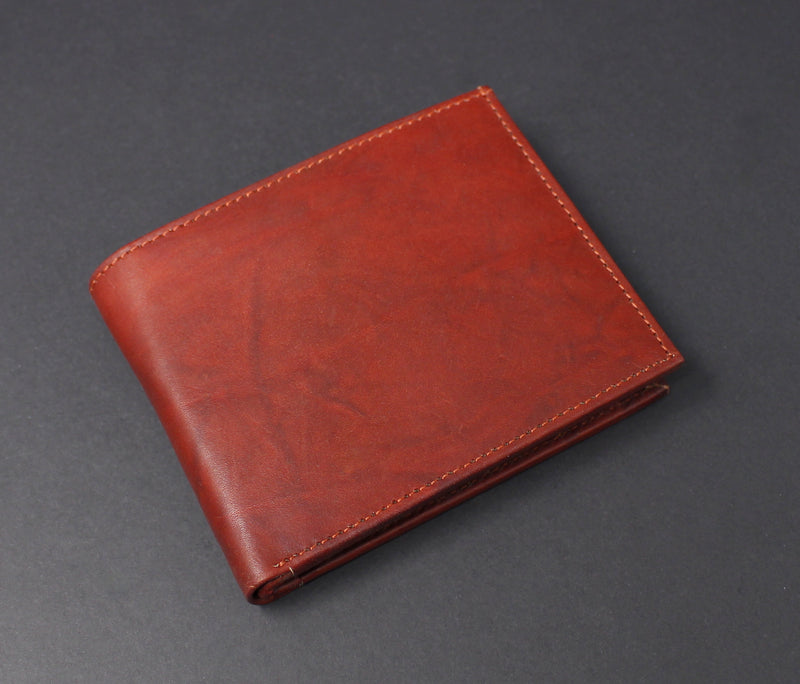 Cowhide Leather Bi-Fold Wallet