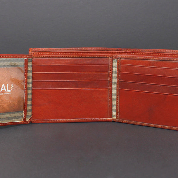 Cowhide Leather Bi-Fold Wallet