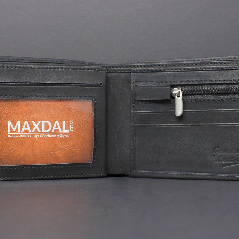 Cowhide Bi-Fold Leather Wallet