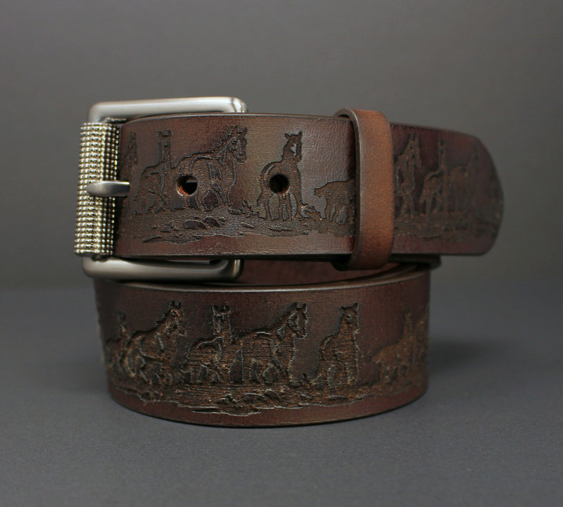100% Horse Hide Full-Grain Leather Belt