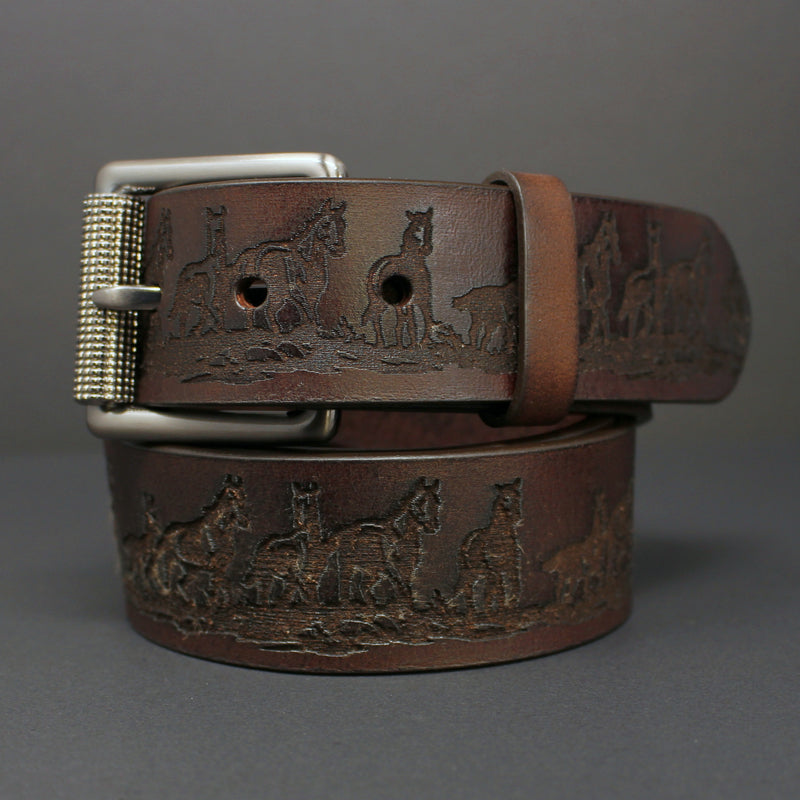 100% Horse Hide Full-Grain Leather Belt