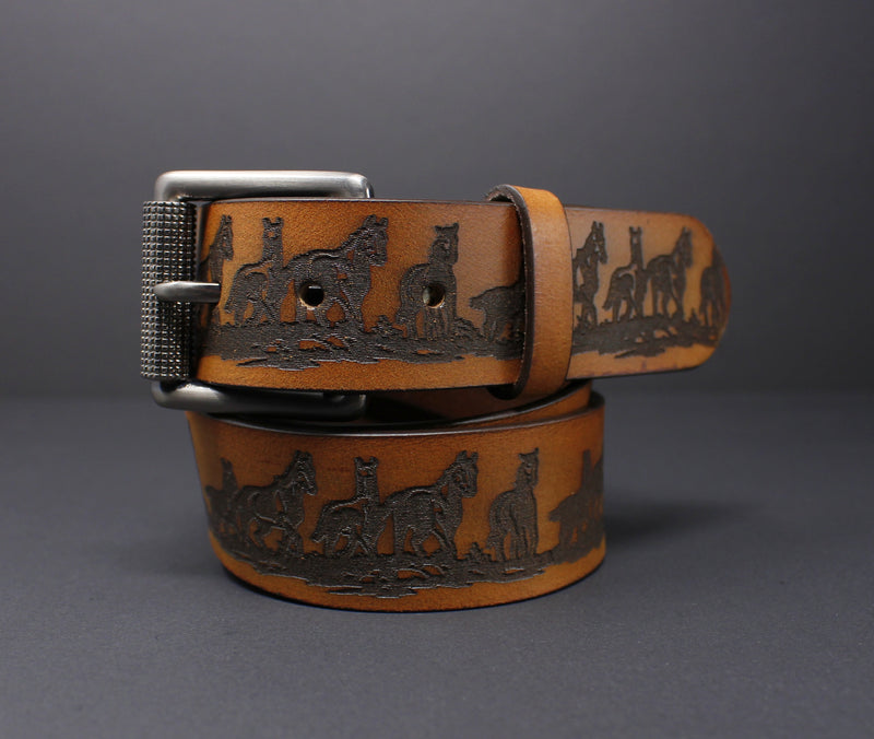 100% Horse Hide Full-Grain Leather Belt