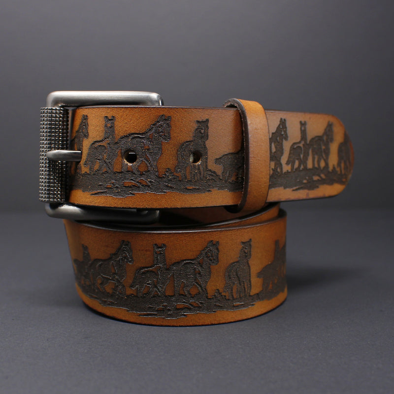 100% Horse Hide Full-Grain Leather Belt