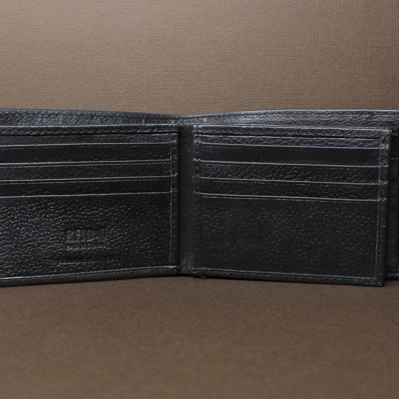 RFID Cowhide Full-Grain Leather Bi-Fold Wallet
