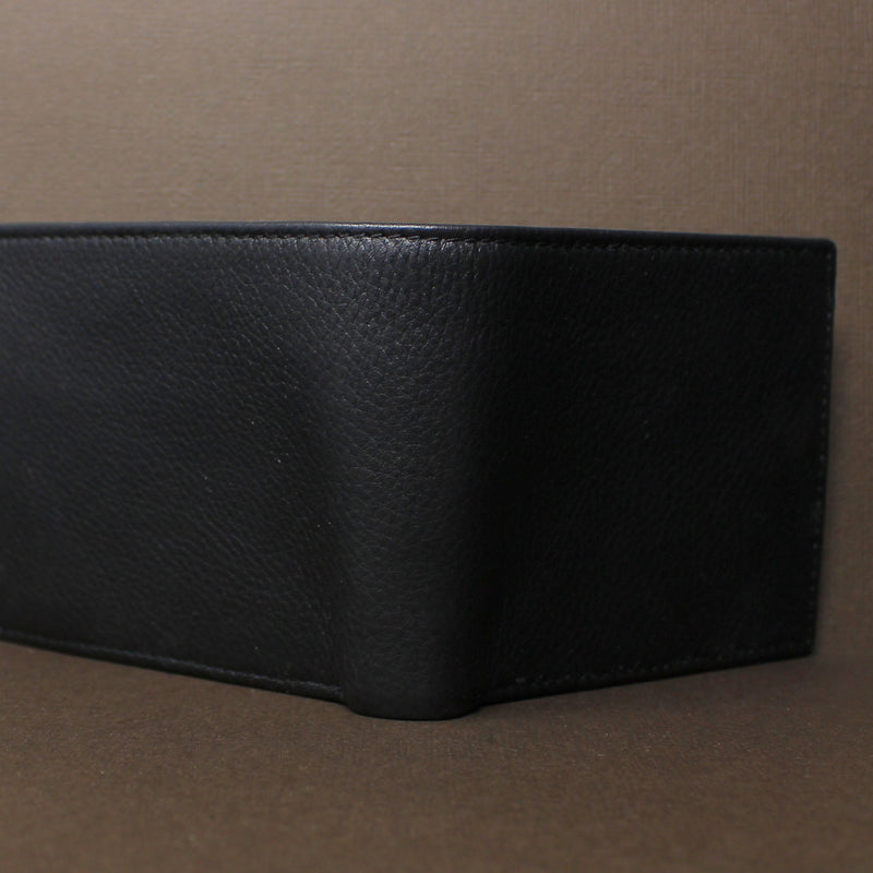 RFID Cowhide Full-Grain Leather Bi-Fold Wallet