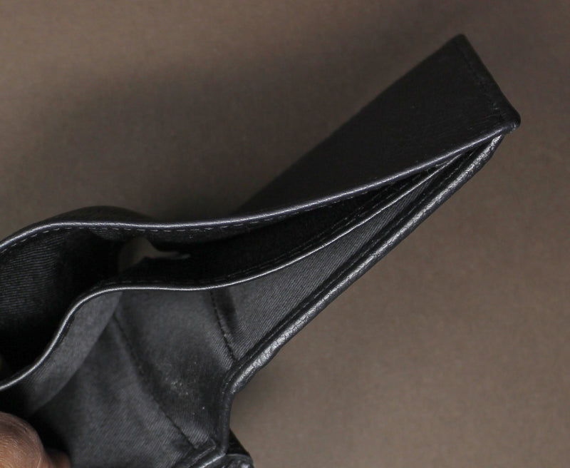 RFID Cowhide Full-Grain Leather Bi-Fold Wallet