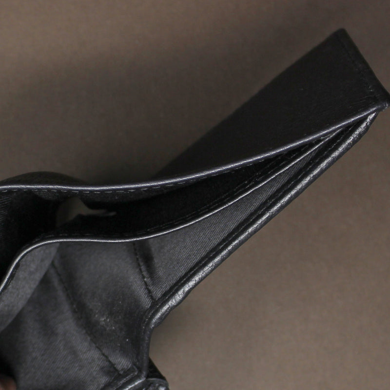 RFID Cowhide Full-Grain Leather Bi-Fold Wallet