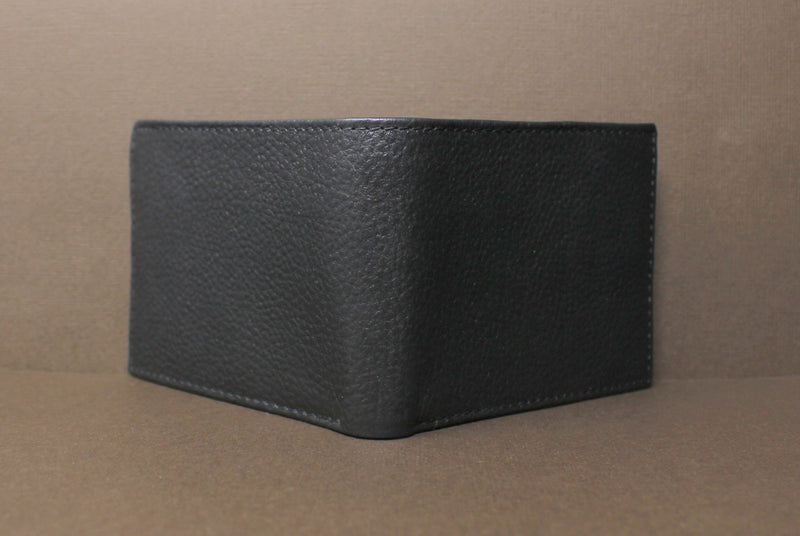 RFID Cowhide Full-Grain Leather Bi-Fold Wallet
