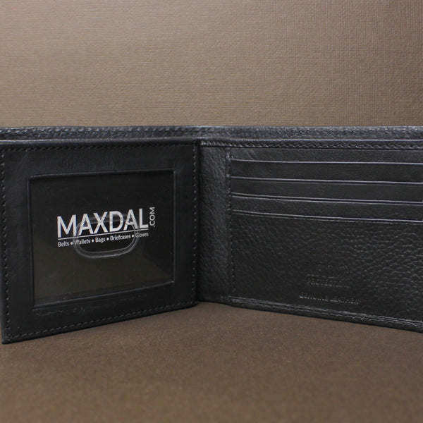 RFID Cowhide Full-Grain Leather Bi-Fold Wallet