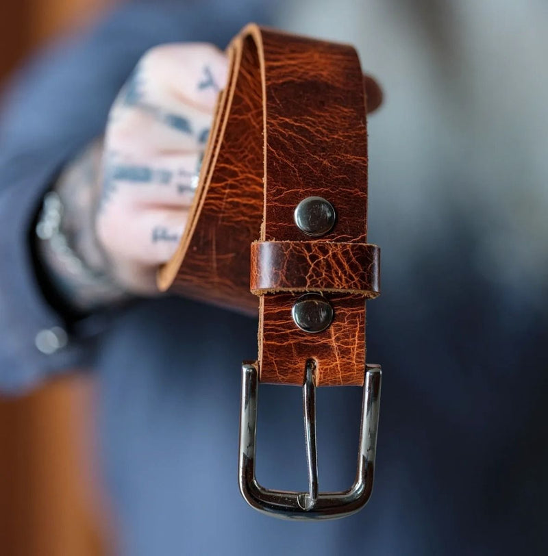 100% Horse Hide Full-Grain Leather Belt