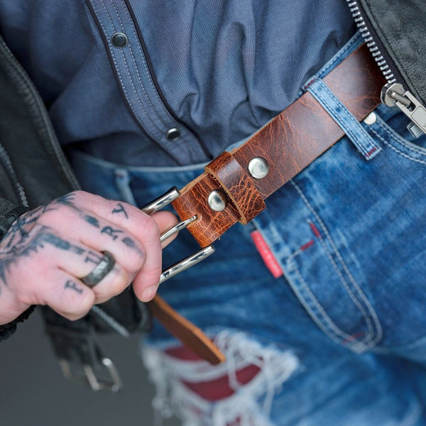 100% Horse Hide Full-Grain Leather Belt