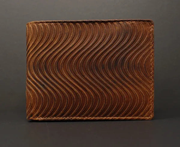 RFID Distressed Full-Grain Leather Bi-Fold Wallet