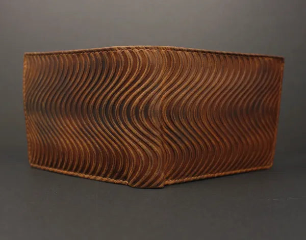 RFID Distressed Full-Grain Leather Bi-Fold Wallet