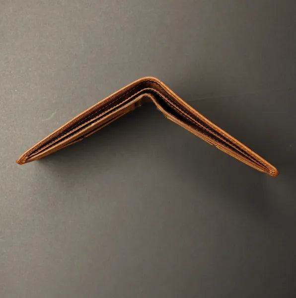 RFID Distressed Oil Pull Up Full-Grain Leather Bi-Fold Wallet